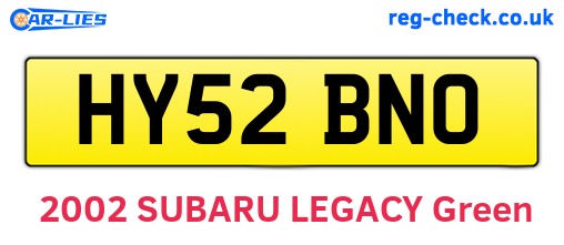 HY52BNO are the vehicle registration plates.