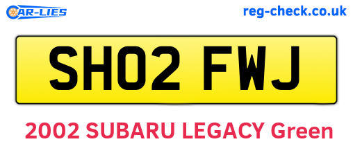 SH02FWJ are the vehicle registration plates.