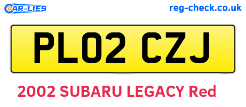 PL02CZJ are the vehicle registration plates.
