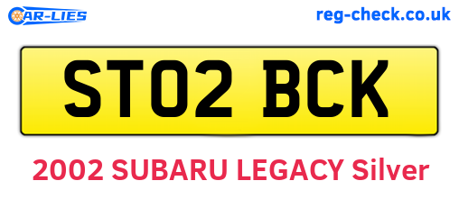 ST02BCK are the vehicle registration plates.