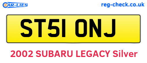 ST51ONJ are the vehicle registration plates.