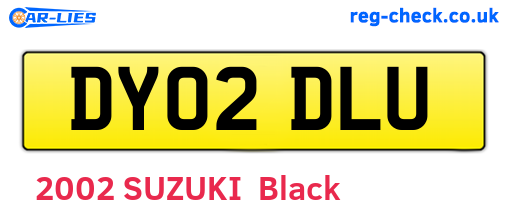 DY02DLU are the vehicle registration plates.