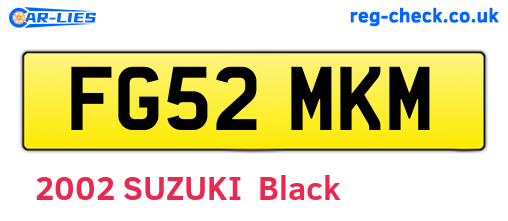 FG52MKM are the vehicle registration plates.