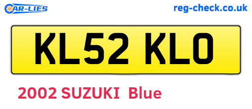 KL52KLO are the vehicle registration plates.