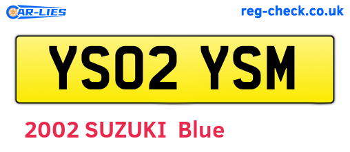 YS02YSM are the vehicle registration plates.