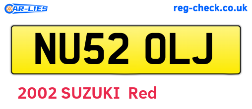 NU52OLJ are the vehicle registration plates.