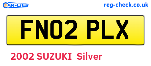 FN02PLX are the vehicle registration plates.