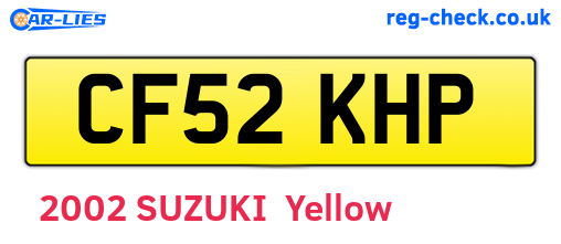 CF52KHP are the vehicle registration plates.
