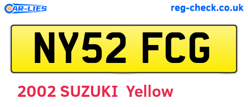 NY52FCG are the vehicle registration plates.