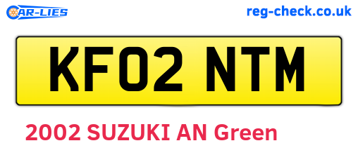 KF02NTM are the vehicle registration plates.