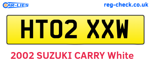 HT02XXW are the vehicle registration plates.