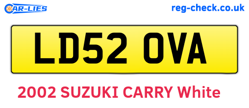 LD52OVA are the vehicle registration plates.