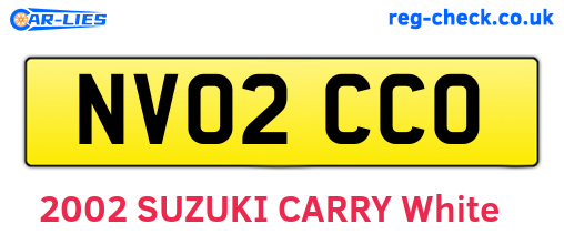 NV02CCO are the vehicle registration plates.