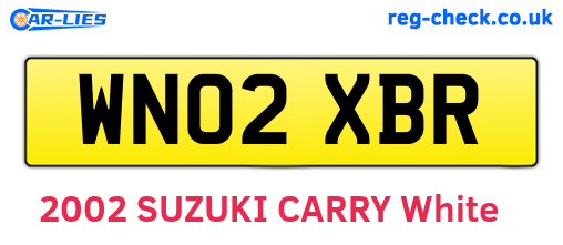 WN02XBR are the vehicle registration plates.
