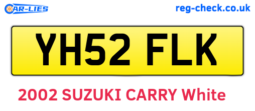 YH52FLK are the vehicle registration plates.