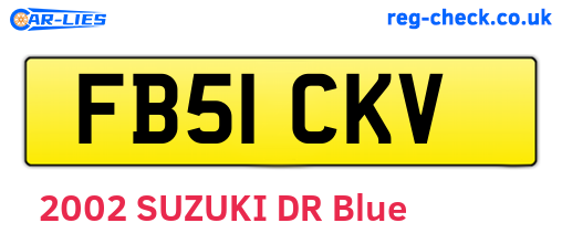 FB51CKV are the vehicle registration plates.