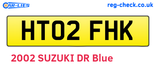 HT02FHK are the vehicle registration plates.