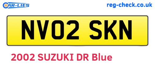 NV02SKN are the vehicle registration plates.
