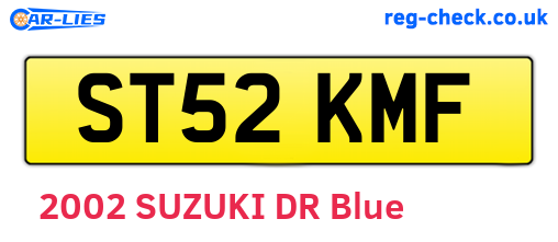 ST52KMF are the vehicle registration plates.