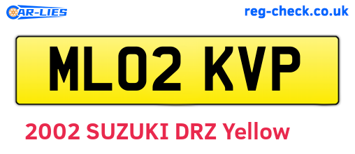 ML02KVP are the vehicle registration plates.