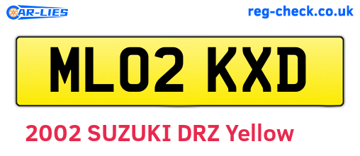 ML02KXD are the vehicle registration plates.