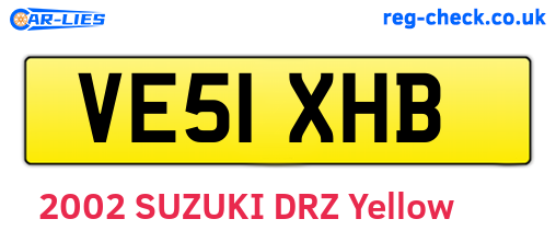 VE51XHB are the vehicle registration plates.