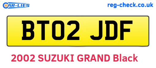 BT02JDF are the vehicle registration plates.