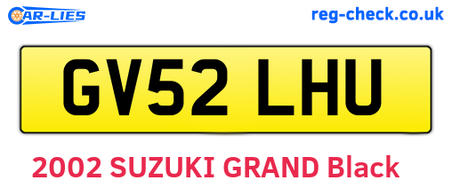 GV52LHU are the vehicle registration plates.
