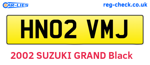 HN02VMJ are the vehicle registration plates.