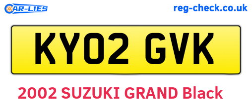 KY02GVK are the vehicle registration plates.