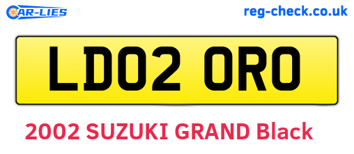 LD02ORO are the vehicle registration plates.