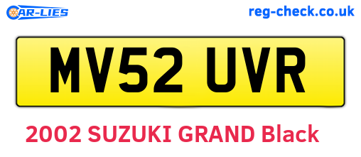 MV52UVR are the vehicle registration plates.