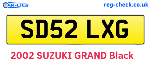 SD52LXG are the vehicle registration plates.