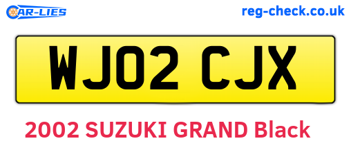 WJ02CJX are the vehicle registration plates.