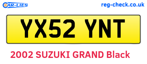 YX52YNT are the vehicle registration plates.
