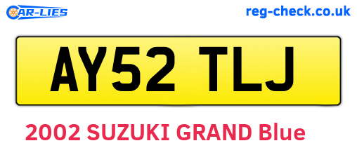 AY52TLJ are the vehicle registration plates.