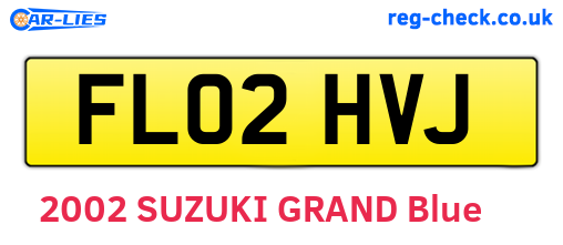 FL02HVJ are the vehicle registration plates.