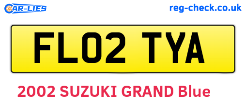 FL02TYA are the vehicle registration plates.