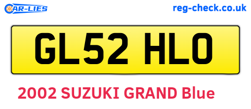 GL52HLO are the vehicle registration plates.