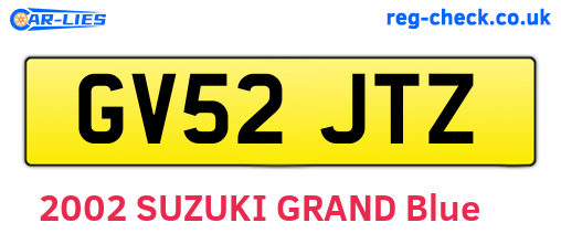 GV52JTZ are the vehicle registration plates.
