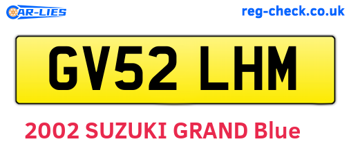 GV52LHM are the vehicle registration plates.