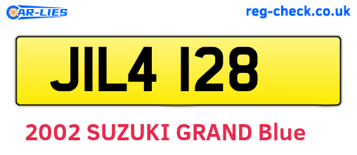 JIL4128 are the vehicle registration plates.