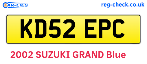 KD52EPC are the vehicle registration plates.