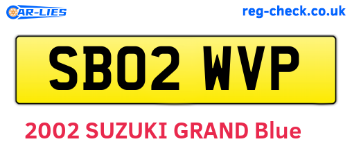 SB02WVP are the vehicle registration plates.