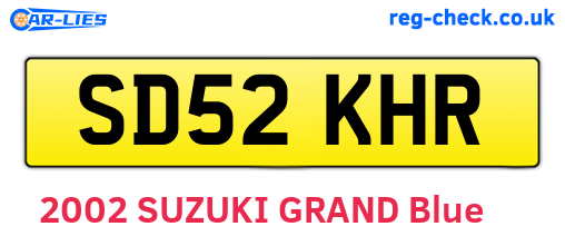 SD52KHR are the vehicle registration plates.