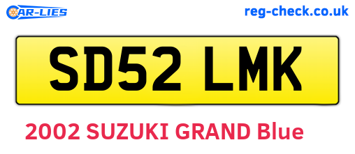 SD52LMK are the vehicle registration plates.