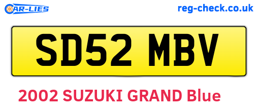 SD52MBV are the vehicle registration plates.