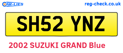 SH52YNZ are the vehicle registration plates.