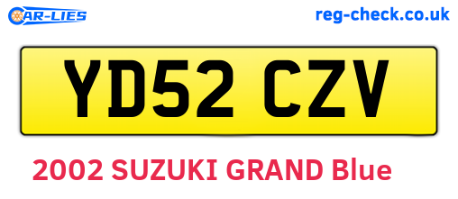 YD52CZV are the vehicle registration plates.