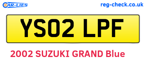 YS02LPF are the vehicle registration plates.